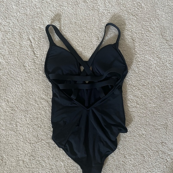 Seafolly Active V-Neck One-Piece Swimsuit - Picture 3 of 4